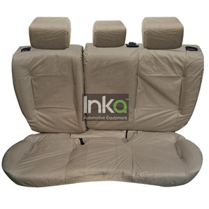 Range Rover Evoque 5 Door Tailored Waterproof Rear Seat Covers without Centre Armrest 2011 - 2016 Heavy Duty Right & Left Hand Drive Beige