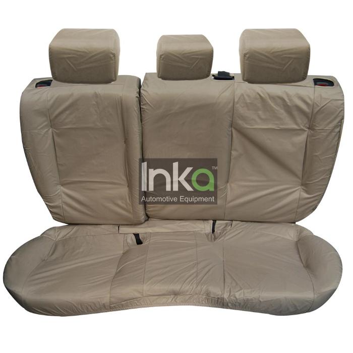 Range Rover Evoque 5 Door Tailored Waterproof Rear Seat Covers without Centre Armrest 2011 - 2016 Heavy Duty Right & Left Hand Drive Beige