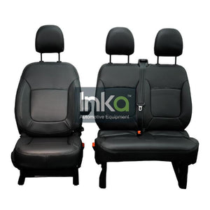 Vauxhall Vivaro Tailored Inka Leather Look Leatherette Van Seat Cover Black Single & Double; 2014+