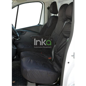 INKA Tailored Waterproof Vauxhall Vivaro Front 1+2 Double Seat Covers 2014-2016