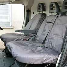 Load image into Gallery viewer, Citroen Relay Fully Tailored Inka Waterproof Front Single &amp; Double Seat Covers 2006 - 2016 Heavy Duty Right Hand Drive Grey
