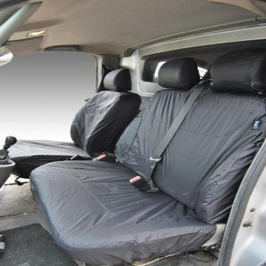 Renault Trafic Fully Tailored Inka Waterproof Front Set Seat Covers 2001 Onwards Heavy Duty Right Hand Drive Grey