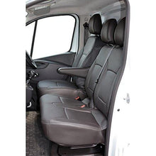 Load image into Gallery viewer, Vauxhall Vivaro Tailored Inka Leather Look Leatherette Van Seat Cover Black Single &amp; Double; 2014+
