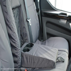 Ford Transit Custom Fully Tailored Waterproof Front Seat Cover Set 2012 Onwards Heavy Duty Right Hand Drive - Grey