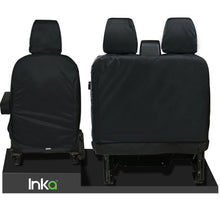 Load image into Gallery viewer, INKA Tailored Ford Transit Custom Waterproof Front Seat Covers Embroidery - MY 2012-2023 [Choice of 2 colours]

