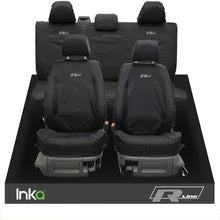 Load image into Gallery viewer, VW CADDY MAXI LIFE KOMBI INKA TAILORED WATERPROOF SEAT COVERS R-LINE EMBROIDERY [Choice of 3 Colours]
