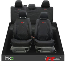Load image into Gallery viewer, VW CADDY MAXI LIFE KOMBI INKA TAILORED WATERPROOF SEAT COVERS R-LINE EMBROIDERY [Choice of 3 Colours]
