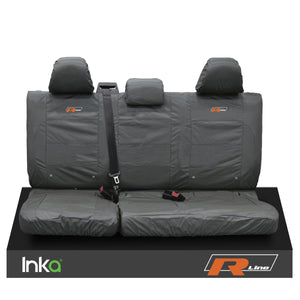 VW CADDY MAXI LIFE KOMBI INKA TAILORED WATERPROOF SEAT COVERS R-LINE EMBROIDERY [Choice of 3 Colours]