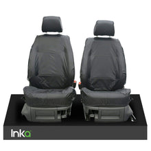 Load image into Gallery viewer, VW CADDY MK3 &amp; 4 INKA TAILORED WATERPROOF GREY SEAT COVERS R-LINE EMBROIDERY (CHOICE OF 3 COLOURS) MODEL YEARS 2010 - 2020
