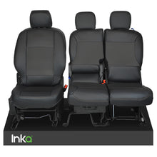 Load image into Gallery viewer, Peugeot Partner MK2 Front Tailored Seat Covers Black OEM Vinyl Leatherette MY 08-18
