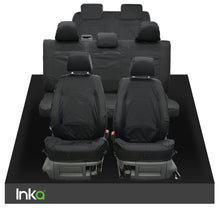 Load image into Gallery viewer, VW CADDY MAXI LIFE KOMBI INKA TAILORED WATERPROOF SEAT COVERS R-LINE EMBROIDERY [Choice of 3 Colours]
