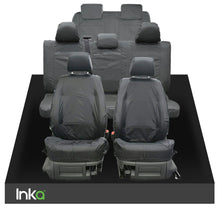 Load image into Gallery viewer, VW CADDY MAXI LIFE KOMBI INKA TAILORED WATERPROOF SEAT COVERS R-LINE EMBROIDERY [Choice of 3 Colours]
