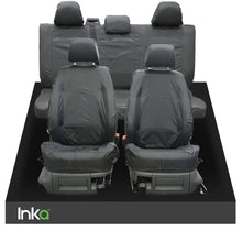 Load image into Gallery viewer, VW CADDY MAXI LIFE KOMBI INKA TAILORED WATERPROOF SEAT COVERS R-LINE EMBROIDERY [Choice of 3 Colours]
