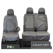 Load image into Gallery viewer, VW Crafter MK2 Front INKA Tailored Waterproof Seat Covers MY 2018 onwards [Choice of 2 Colours]
