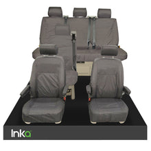 Load image into Gallery viewer, VW California Ocean/Coast/Surf T5.1,T6,T6.1 Front Rear Tailored Seat Covers With ISOFIX Grey
