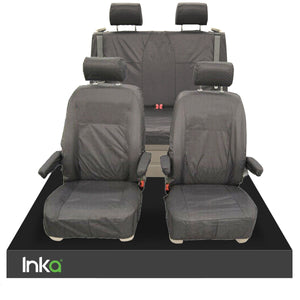 VW California Ocean/Coast/Surf T5.1,T6,T6.1 Front Rear Tailored Seat Covers With ISOFIX Grey