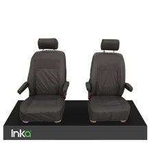 Load image into Gallery viewer, VW California Ocean/Coast T5.1,T6,T6.1 Front Rear Tailored Seat Covers With ISOFIX Black
