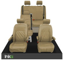 Load image into Gallery viewer, VW California Ocean/Coast T5.1,T6,T6.1 Front Rear Tailored Seat Covers Beige
