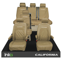 Load image into Gallery viewer, VW California Ocean/Coast/Beach T5.1,T6,T6.1 Front Rear Tailored Seat Covers Beige
