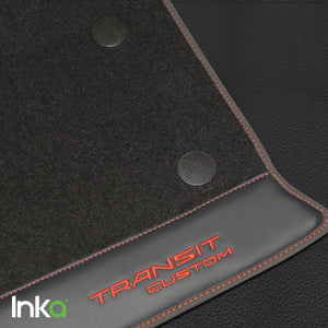 Ford Transit Custom INKA Front Striped Tailored Seat Covers & Matching Tailored Floor Mat MY 2012+ ( 6 COLORS )