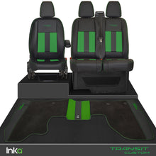 Load image into Gallery viewer, Ford Transit Custom INKA Front Striped Tailored Seat Covers &amp; Matching Tailored Floor Mat MY 2012+ ( 6 COLORS )
