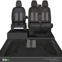 Load image into Gallery viewer, Ford Transit Custom INKA Front Striped Tailored Seat Covers &amp; Matching Tailored Floor Mat MY 2012+ ( 6 COLORS )
