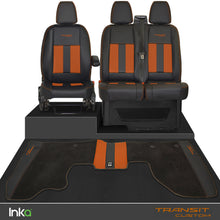 Load image into Gallery viewer, Ford Transit Custom INKA Front Striped Tailored Seat Covers &amp; Matching Tailored Floor Mat MY 2012+ ( 6 COLORS )
