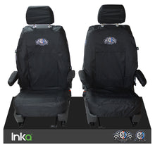 Load image into Gallery viewer, INKA Front 1+1 VW California T6.1,T6,T5.1 Herbie Tailored Waterproof seat covers Black
