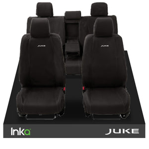 NISSAN JUKE - 1st Row 1+1 & 2nd Row 2+1 - 60/40 Rear With Centre Armrest - Model Year 2013-2020 WITH JUKE EMB (Available In 2 Colours)