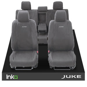 NISSAN JUKE - 1st Row 1+1 & 2nd Row 2+1 - 60/40 Rear With Centre Armrest - Model Year 2013-2020 WITH JUKE EMB (Available In 2 Colours)