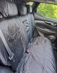 Nissan Qashqai Tekna Tailored Waterproof Second Row Set Seat Covers 2010 Onwards Heavy Duty Right Hand Drive Grey