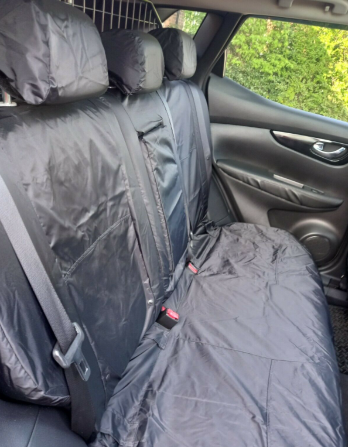 Nissan Qashqai Tekna Tailored Waterproof Second Row Set Seat Covers 2010 Onwards Heavy Duty Right Hand Drive Grey