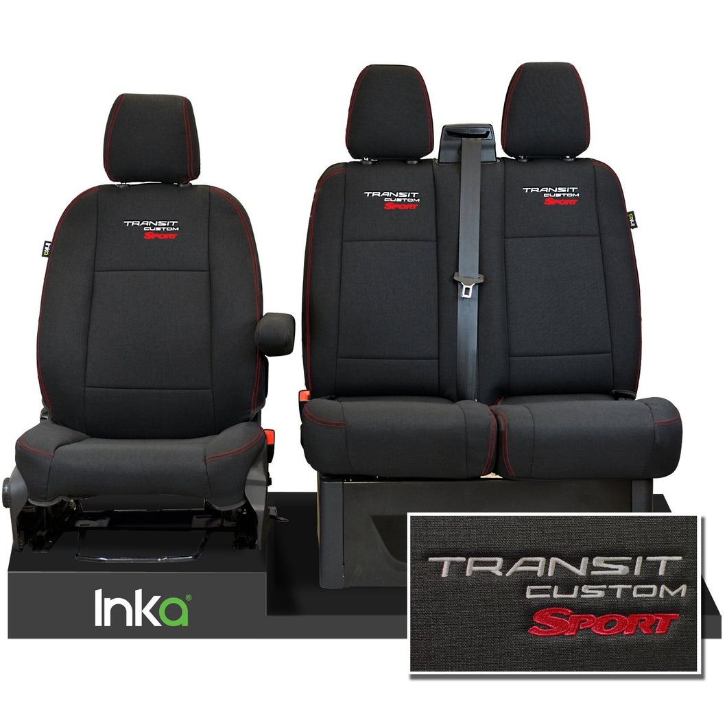 Ford Transit Custom Heavy Duty Front Seat Covers Genuine OEM MY 12-2023 [Choice of 6 Colours]