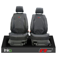 Load image into Gallery viewer, VW CADDY MK3 &amp; 4 INKA TAILORED WATERPROOF GREY SEAT COVERS R-LINE EMBROIDERY (CHOICE OF 3 COLOURS) MODEL YEARS 2010 - 2020
