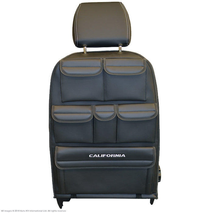 VW California T6,T5 Inka Multibox Seat Storage Pockets Organsier Tool Black Leatherette With bespoke 
