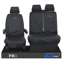 Load image into Gallery viewer, VW Transporter T6.1,T6,T5.1 Kombi or Panel Van Inka Front 1+2 Waterproof Seat Covers Black
