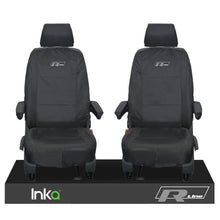 Load image into Gallery viewer, VW Transporter T6.1,T6,T5.1 Kombo or Panel Van Inka Front 1+1 Waterproof Seat Covers Black
