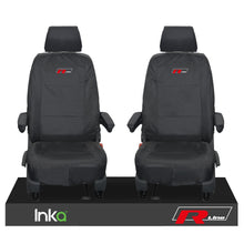Load image into Gallery viewer, VW Transporter T6.1,T6,T5.1 Kombo or Panel Van Inka Front 1+1 Waterproof Seat Covers Black
