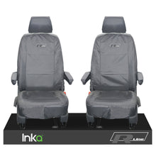 Load image into Gallery viewer, VW TRANSPORTER T6.1,T6,T5.1 KOMBI OR PANEL VAN INKA FRONT 1+1 WATERPROOF SEAT COVERS GREY
