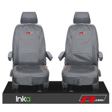 Load image into Gallery viewer, VW TRANSPORTER T6.1,T6,T5.1 KOMBI OR PANEL VAN INKA FRONT 1+1 WATERPROOF SEAT COVERS GREY
