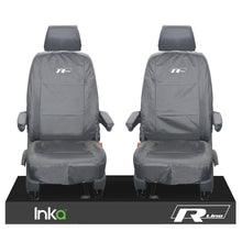 Load image into Gallery viewer, VW TRANSPORTER T6.1,T6,T5.1 KOMBI OR PANEL VAN INKA FRONT 1+1 WATERPROOF SEAT COVERS GREY
