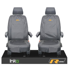 Load image into Gallery viewer, VW TRANSPORTER T6.1,T6,T5.1 KOMBI OR PANEL VAN INKA FRONT 1+1 WATERPROOF SEAT COVERS GREY
