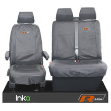Load image into Gallery viewer, VW Transporter T6.1,T6,T5.1 Kombi Or Panel Van Inka Front 1+2 Waterproof Seat Covers Grey
