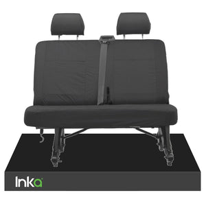 Ford Transit Tourneo Minibus Fully Tailored Waterproof Rear Double Set Seat Covers 2006 Onwards Heavy Duty Right Hand Drive Black