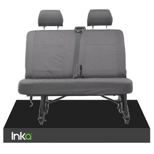 Volkswagen (VW) Transporter Shuttle Fully Tailored Waterproof Rear Set Seat Covers 2009-2013 Heavy Duty Right Hand Drive Grey