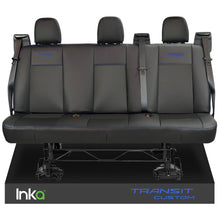 Load image into Gallery viewer, Ford Transit Custom Rear Triple INKA Tailored Seat Covers Black (Double Cab)

