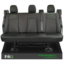 Load image into Gallery viewer, Ford Transit Custom Rear Triple INKA Tailored Seat Covers Black (Double Cab)
