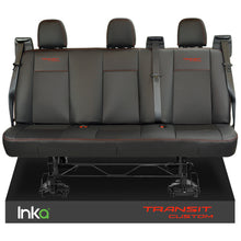 Load image into Gallery viewer, Ford Transit Custom Rear Triple INKA Tailored Seat Covers Black (Double Cab)
