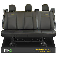 Load image into Gallery viewer, Ford Transit Custom Rear Triple INKA Tailored Seat Covers Black (Double Cab)
