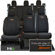 Load image into Gallery viewer, Ford Transit Custom Heavy Duty Front &amp; Rear Triple Seat Covers Genuine OEM MY 12-2023 [Choice Of 6 Colours]
